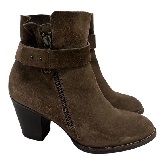 Paul Green Sheridan Brown Nubuck Suede Handcrafted Casual Heeled Boots Women 6.5 - Picture 6 of 16